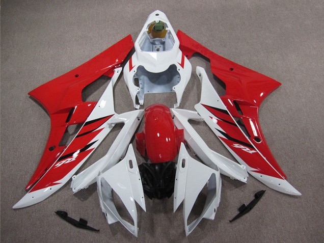 Rouge Blanc Carénages Yamaha R6 2006-2007 Rouge Blanc Carénages Yamaha R6 2006-2007