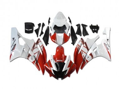 Rouge Blanc Carénages de Rechange Yamaha R6 2006-2007
