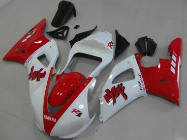 Rouge Blanc Courses Carénage Yamaha R1 2000-2001