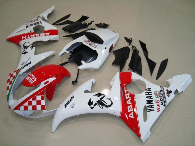 Rouge Blanc Kit Carénages Complet Yamaha R6 2003-2005 Rouge Blanc Kit Carénages Complet Yamaha R6 2003-2005