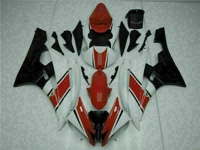 Rouge Blanc Kit Carénages Yamaha R6 2006-2007 Rouge Blanc Kit Carénages Yamaha R6 2006-2007