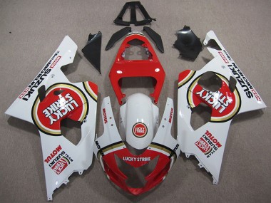 Rouge Blanc Lucky Strike Motul Carénage Suzuki GSXR 600 K4 2004-2005