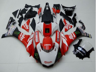Rouge Blanc Monster Carénage Yamaha R1 2015-2019