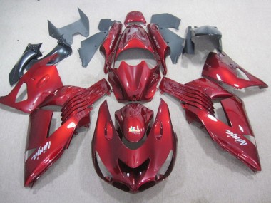 Rouge Blanc Ninja Décalque Carénage Kawasaki ZX14R ZZR 1400 2006-2011