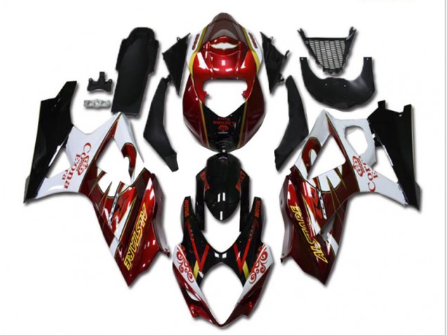 Rouge Blanc Noir Carénage Suzuki GSXR 1000 K7 2007-2008 Rouge Blanc Noir Carénage Suzuki GSXR 1000 K7 2007-2008