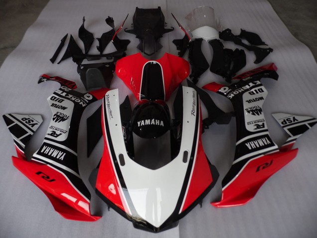 Rouge Blanc Noir Carénage Yamaha R1 2015-2019 Rouge Blanc Noir Carénage Yamaha R1 2015-2019
