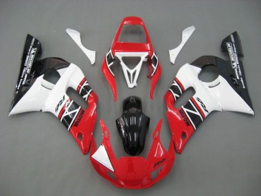 Rouge Blanc Noir Carénage Yamaha R6 1998-2002