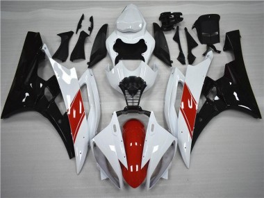 Rouge Blanc Noir Carénage Yamaha R6 2006-2007