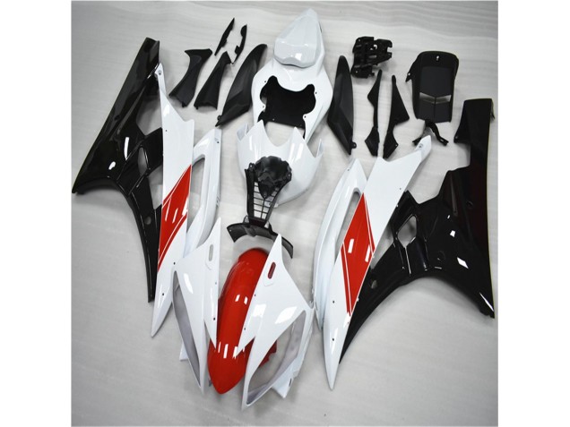 Rouge Blanc Noir Carénage Yamaha R6 2006-2007 Rouge Blanc Noir Carénage Yamaha R6 2006-2007