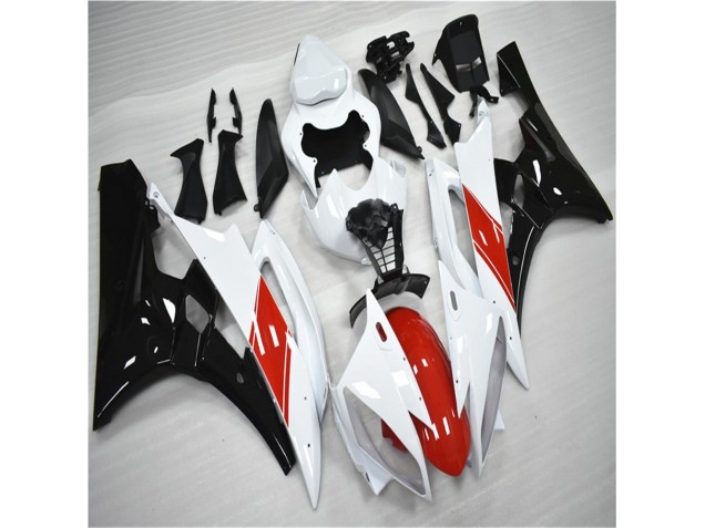 Rouge Blanc Noir Carénage Yamaha R6 2006-2007 Rouge Blanc Noir Carénage Yamaha R6 2006-2007