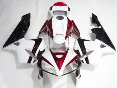 Rouge Blanc Noir Carénages Honda CBR 600 RR 2005-2006