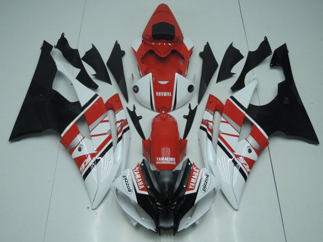 Rouge Blanc Noir Carrosserie Yamaha R6 2008-2016 Rouge Blanc Noir Carrosserie Yamaha R6 2008-2016
