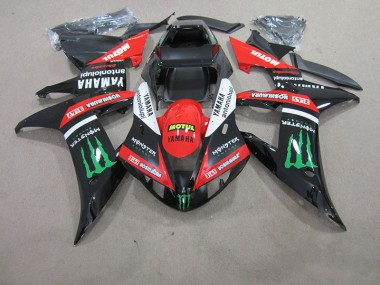 Rouge Blanc Noir Motul Carénage Yamaha R1 2004-2006