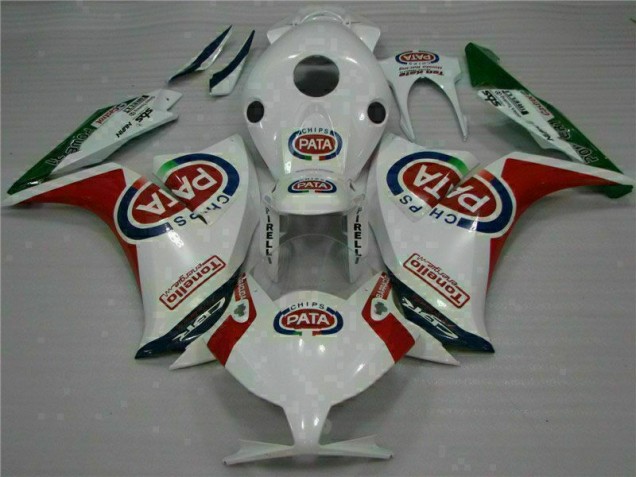 Rouge Blanc PATA Carénages Honda CBR 1000 RR 2012-2016 Rouge Blanc PATA Carénages Honda CBR 1000 RR 2012-2016