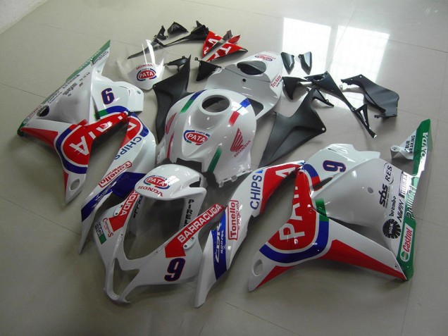 Rouge Blanc Pata Carénage Honda CBR 600 RR 2009-2012 Rouge Blanc Pata Carénage Honda CBR 600 RR 2009-2012