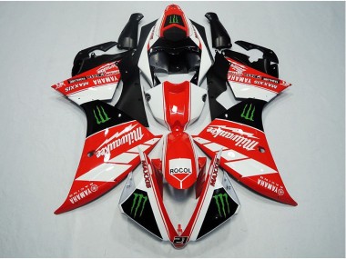 Rouge Blanc Rocol Carénage Yamaha R1 2012-2014