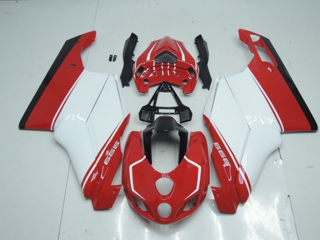 Rouge Blanc Rouge Carénage Ducati 749 999 2005-2006 Rouge Blanc Rouge Carénage Ducati 749 999 2005-2006