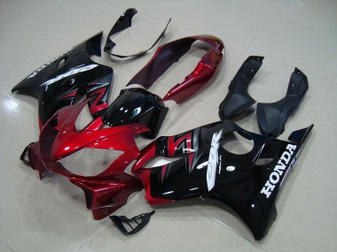 Rouge Bonbon Noir Carénage Honda CBR 600 F4i 2004-2007