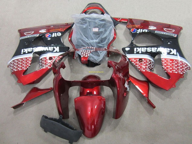 Rouge Carrosserie Kawasaki ZX6R 2000-2002 Rouge Carrosserie Kawasaki ZX6R 2000-2002