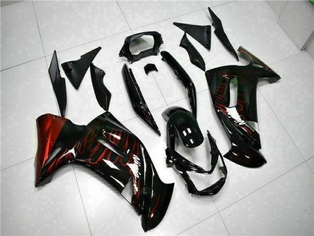 Rouge Flamme Carénage Kawasaki EX650 2006-2008 Rouge Flamme Carénage Kawasaki EX650 2006-2008