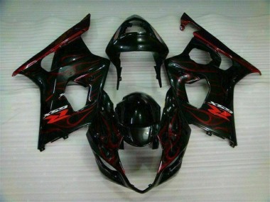 Rouge Flamme Carénage Suzuki GSXR 1000 K3 2003-2004