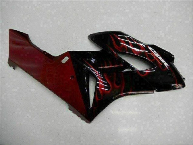 Rouge Flamme Noir Carénage Honda CBR 1000 RR 2004-2005 Rouge Flamme Noir Carénage Honda CBR 1000 RR 2004-2005