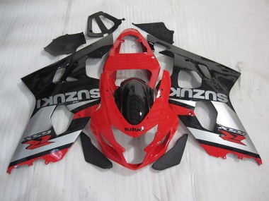 Rouge Noir Argent Carénage Suzuki GSXR 600 K4 2004-2005