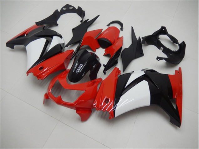 Rouge Noir Blanc Carénage Kawasaki EX250 2008-2012 Rouge Noir Blanc Carénage Kawasaki EX250 2008-2012