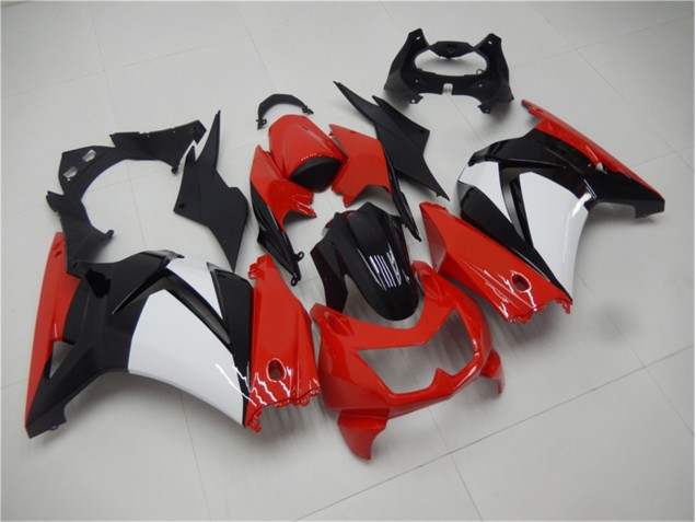 Rouge Noir Blanc Carénage Kawasaki EX250 2008-2012 Rouge Noir Blanc Carénage Kawasaki EX250 2008-2012