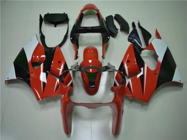 Rouge Noir Blanc Carénage Kawasaki ZX6R 2000-2002
