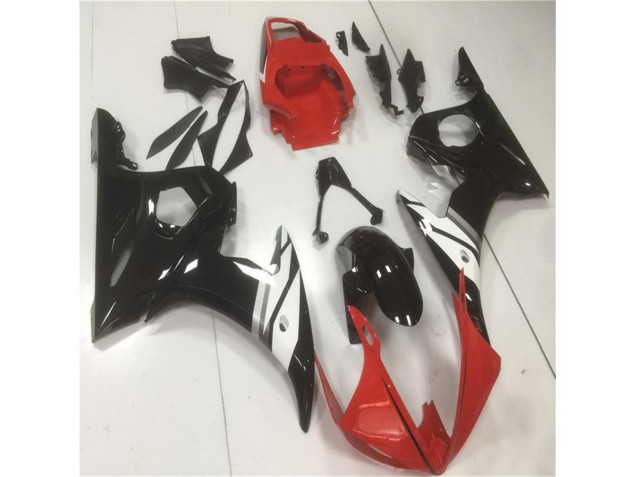 Rouge Noir Blanc Carénage Yamaha R6 2003-2005 Rouge Noir Blanc Carénage Yamaha R6 2003-2005