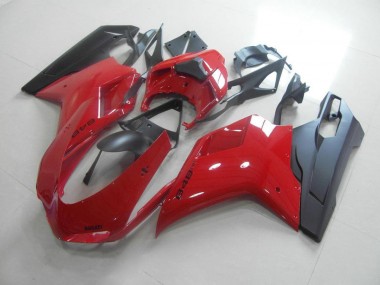 Rouge Noir Carénage Ducati 848 1098 1198 2007-2014