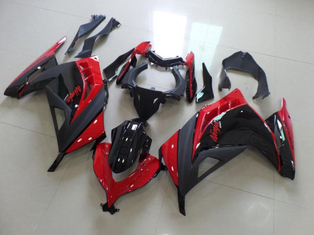 Rouge Noir Carénage Kawasaki ZX 300R 2013-2016 Rouge Noir Carénage Kawasaki ZX 300R 2013-2016