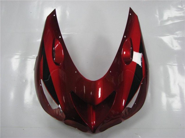 Rouge Noir Carénage Kawasaki ZX14R ZZR 1400 2006-2011 Rouge Noir Carénage Kawasaki ZX14R ZZR 1400 2006-2011