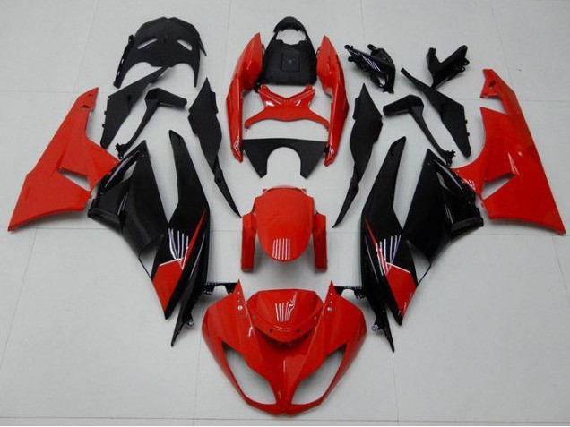 Rouge Noir Carénage Kawasaki ZX6R 2009-2012 Rouge Noir Carénage Kawasaki ZX6R 2009-2012