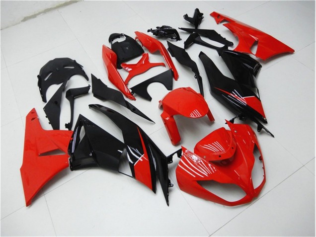 Rouge Noir Carénage Kawasaki ZX6R 2009-2012 Rouge Noir Carénage Kawasaki ZX6R 2009-2012