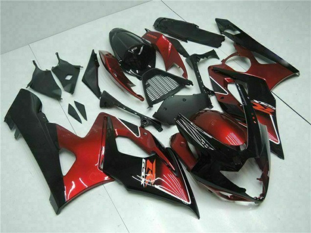 Rouge Noir Carénage Suzuki GSXR 1000 K5 2005-2006 Rouge Noir Carénage Suzuki GSXR 1000 K5 2005-2006