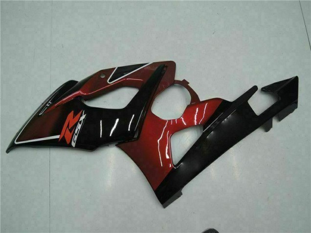 Rouge Noir Carénage Suzuki GSXR 1000 K5 2005-2006 Rouge Noir Carénage Suzuki GSXR 1000 K5 2005-2006