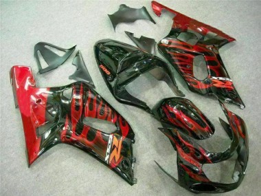 Rouge Noir Carénage Suzuki GSXR 600 / 750 K1 K2 K3 2001-2003