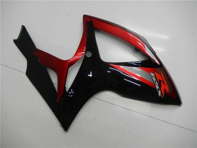 Rouge Noir Carénage Suzuki GSXR 600 / 750 K6 2006-2007 Rouge Noir Carénage Suzuki GSXR 600 / 750 K6 2006-2007