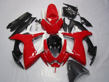 Rouge Noir Carénage Suzuki GSXR 600 K6 2006-2007