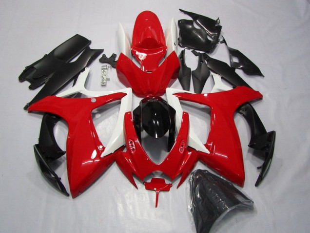 Rouge Noir Carénage Suzuki GSXR 600 K6 2006-2007 Rouge Noir Carénage Suzuki GSXR 600 K6 2006-2007