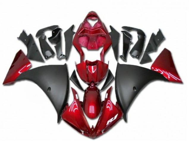 Rouge Noir Carénage Yamaha R1 2009-2011 Rouge Noir Carénage Yamaha R1 2009-2011