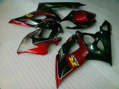 Rouge Noir Carénages Suzuki GSXR 1000 K5 2005-2006