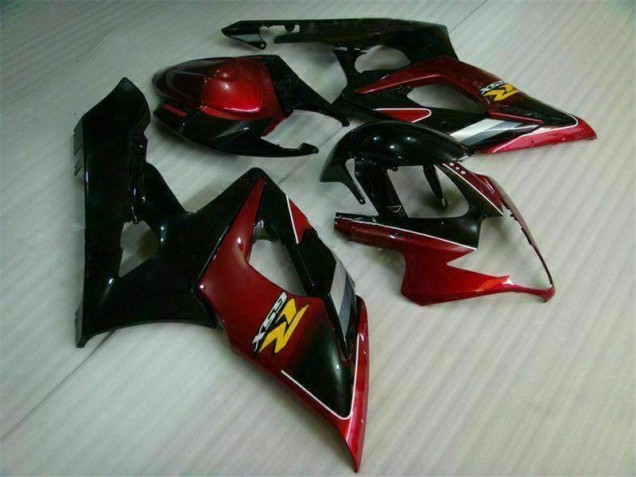 Rouge Noir Carénages Suzuki GSXR 1000 K5 2005-2006 Rouge Noir Carénages Suzuki GSXR 1000 K5 2005-2006