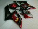 Rouge Noir Carénages Suzuki GSXR 1000 K5 2005-2006 Rouge Noir Carénages Suzuki GSXR 1000 K5 2005-2006