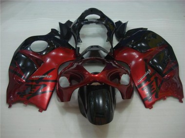 Rouge Noir Carénages Suzuki GSXR 1300 Hayabusa 1996-2007