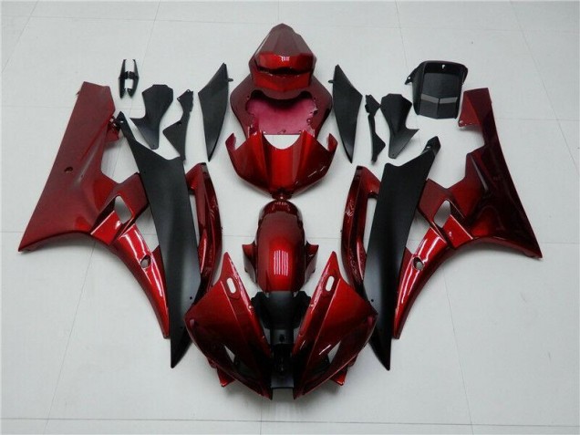 Rouge Noir Carénages Yamaha R6 2006-2007 Rouge Noir Carénages Yamaha R6 2006-2007