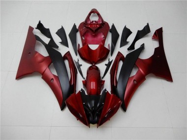 Rouge Noir Carénages Yamaha R6 2008-2016