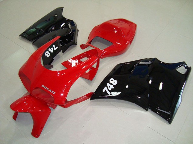 Rouge Noir Carrosserie Ducati 748 916 996 996S 1993-2005 Rouge Noir Carrosserie Ducati 748 916 996 996S 1993-2005